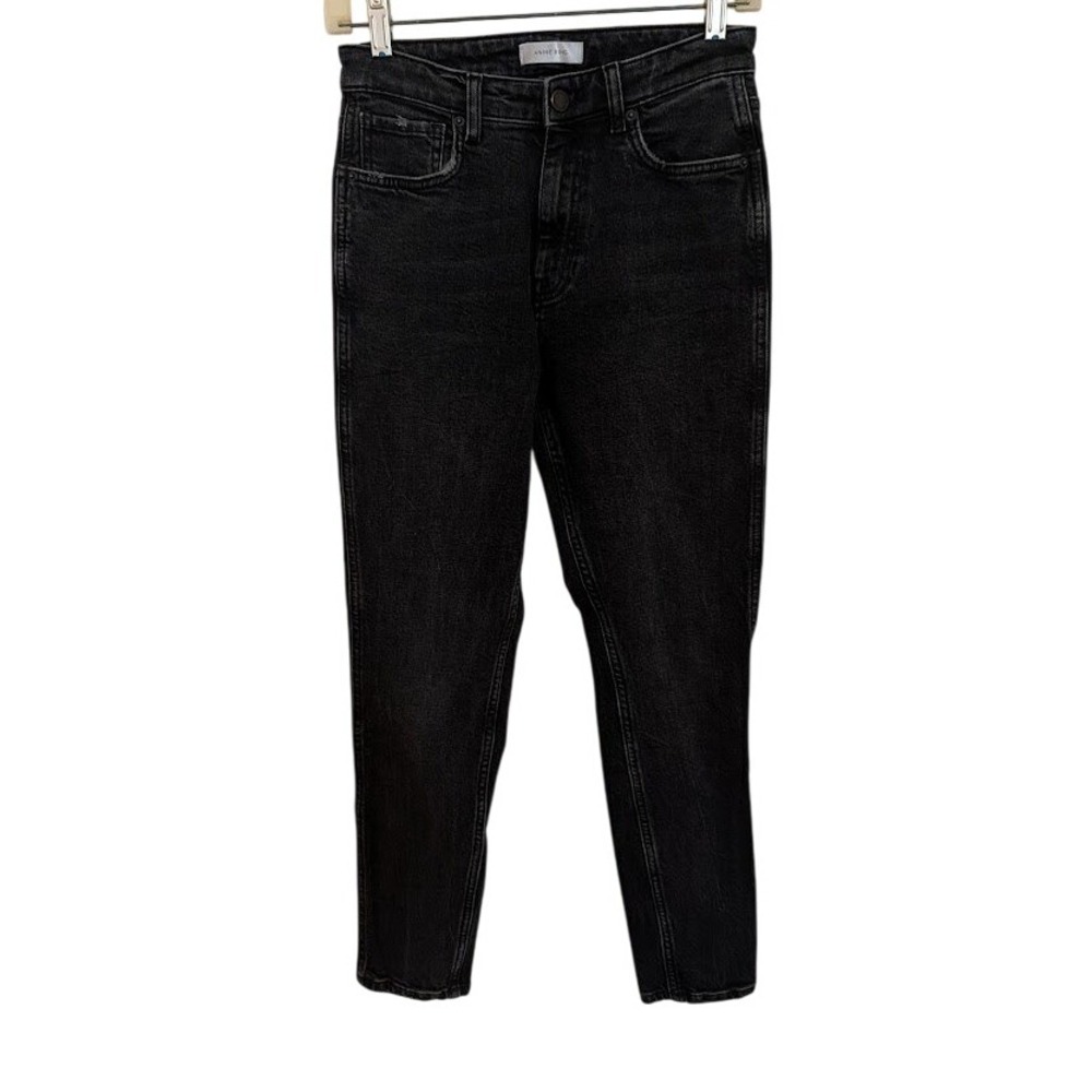 ANINE BING Black Wash High Waist Mom Jeans Denim Pants‎ Women's Size 27